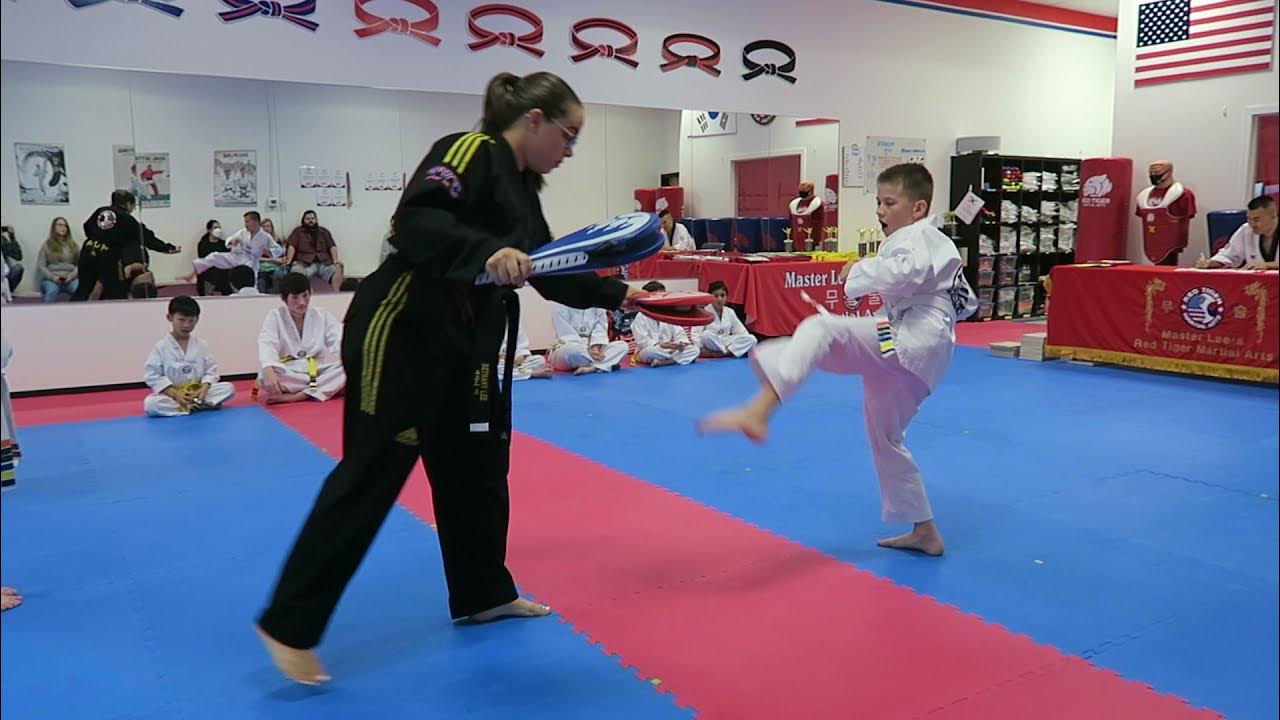 Taekwondo Yellow Belt Test Poomsae Kicks YouTube