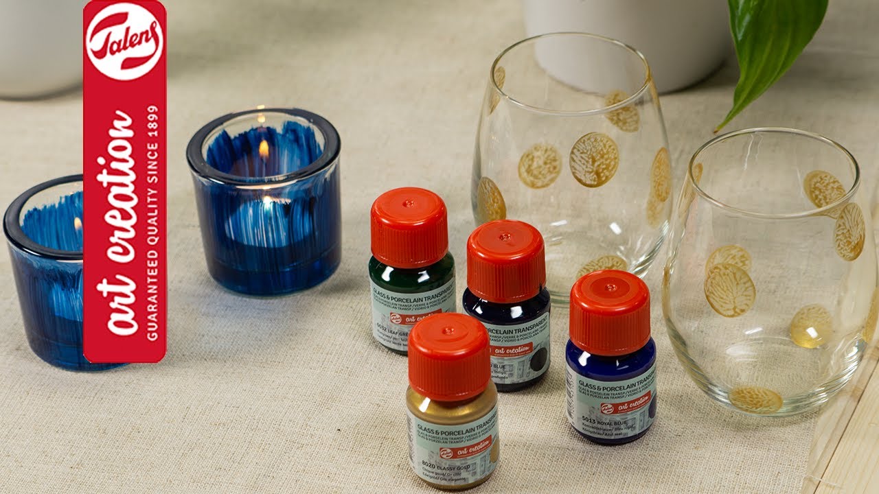 Decorate glass tealight holders | How to use Glass & Porcelain paint