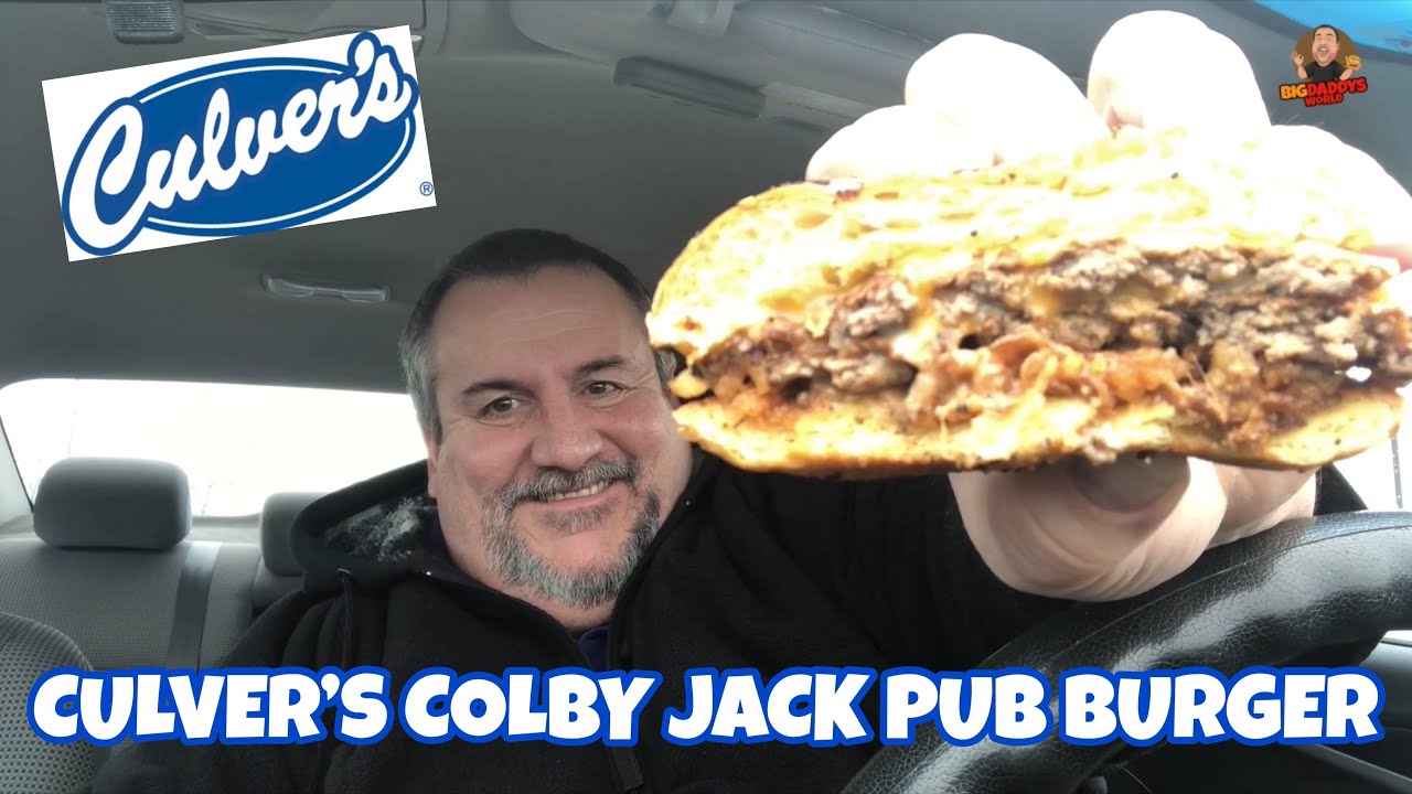 Culver's Colby Jack Pub Burger Food Review YouTube