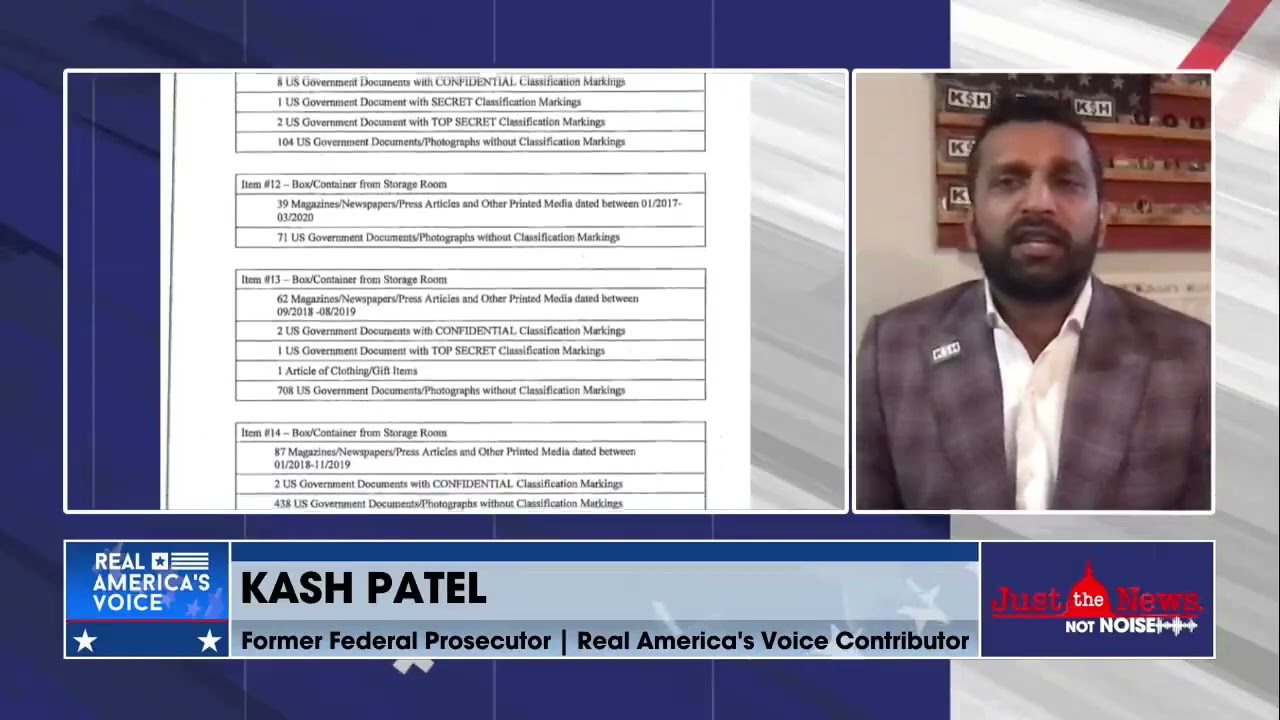 Kash Patel Shares His Thoughts On The Newly Released FBI Mar a Lago Kash Patel Shares His Thoughts On The Newly Released FBI Mar a Lago