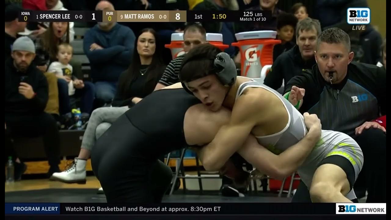 Spencer Lee (Iowa) vs Matt Ramos (Purdue) 125lbs YouTube