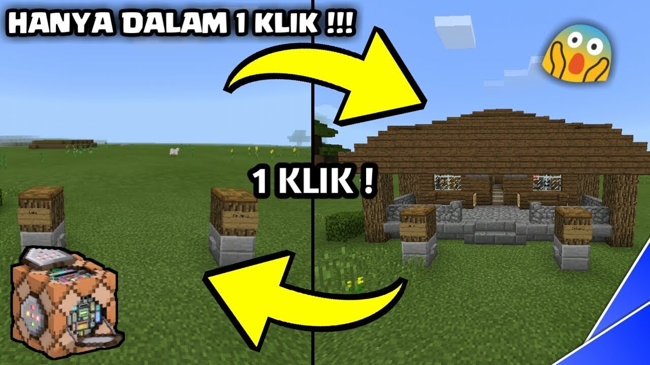 Cara Membuat Rumah 1 Detik Di Minecraft Pe - Sekitar Rumah