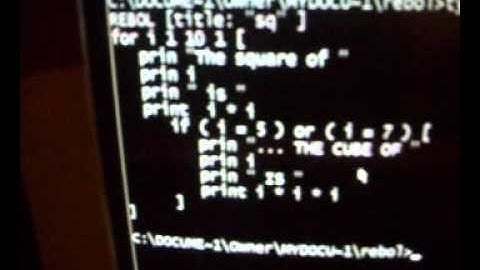 REBOL Program with loop and if statement.