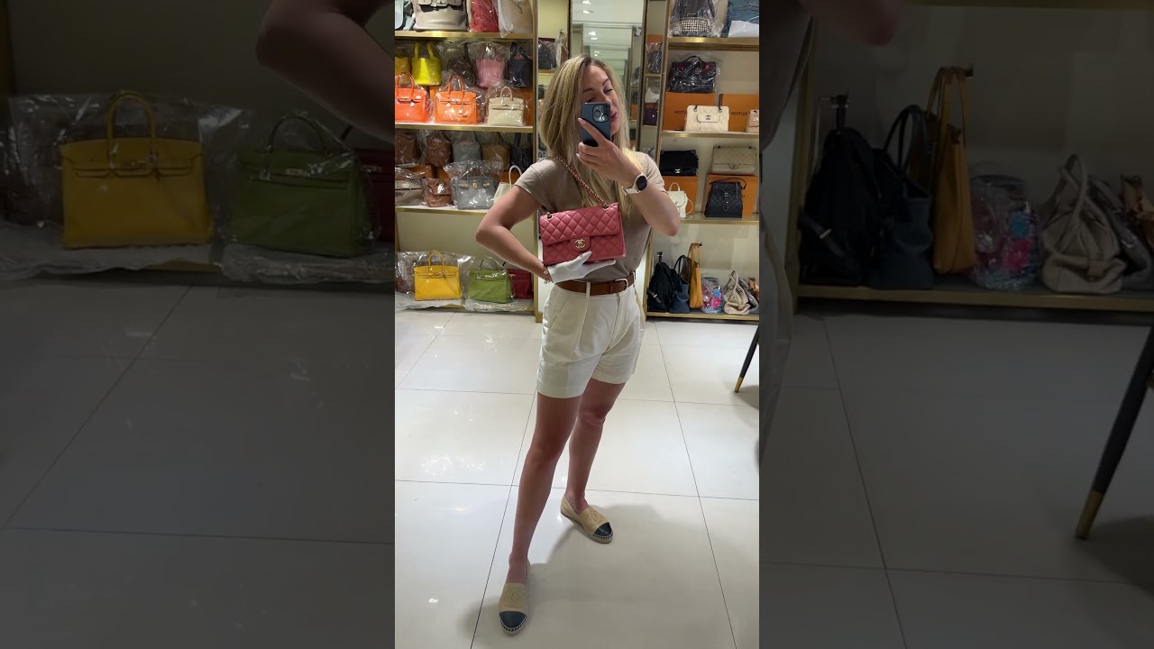 STUNNING! Small Classic Flap in Coral Pink Caviar Leather!  