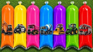 Unboxing Construction Toy Vehicles, Race Cars, Excavators, Cement Mixers, Fire Trucks, Dump Truck...