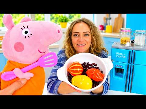 Peppa ve George'un Oyuncak Kutusu Karıştı! 📦 Nicole ile Mutfakta Fasulye Sürprizi! 🍲