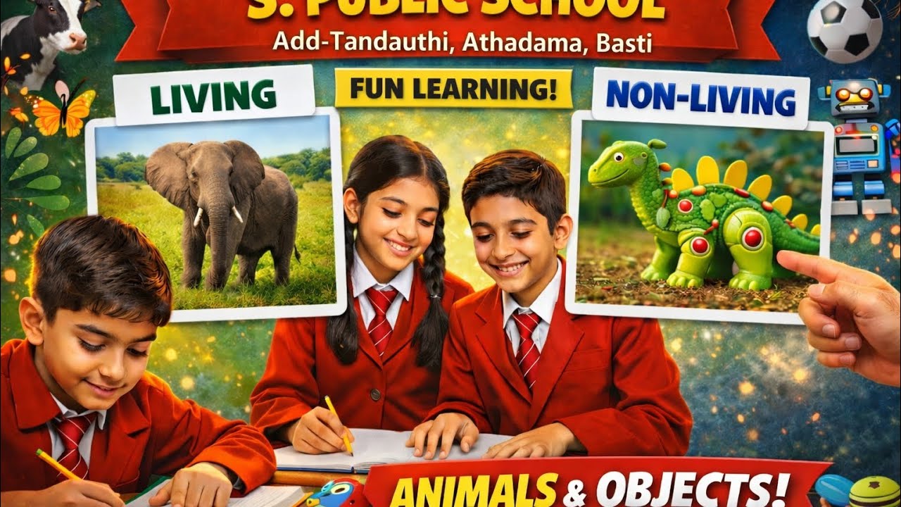 Living and Non-Living Things | Science Class by Students | S. Public School | Youtube video 