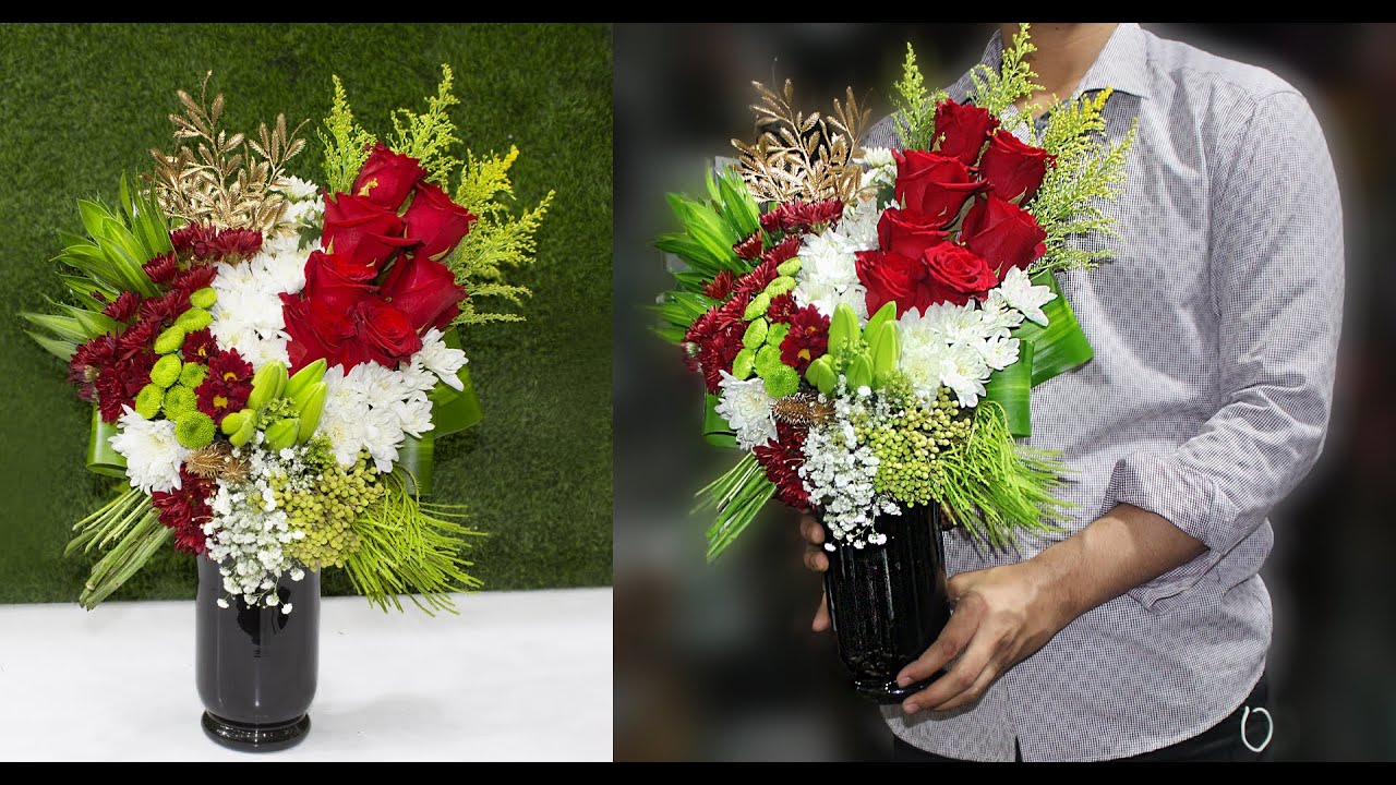 How to make a vase flowers  arrangements. New vase flowers bouquet