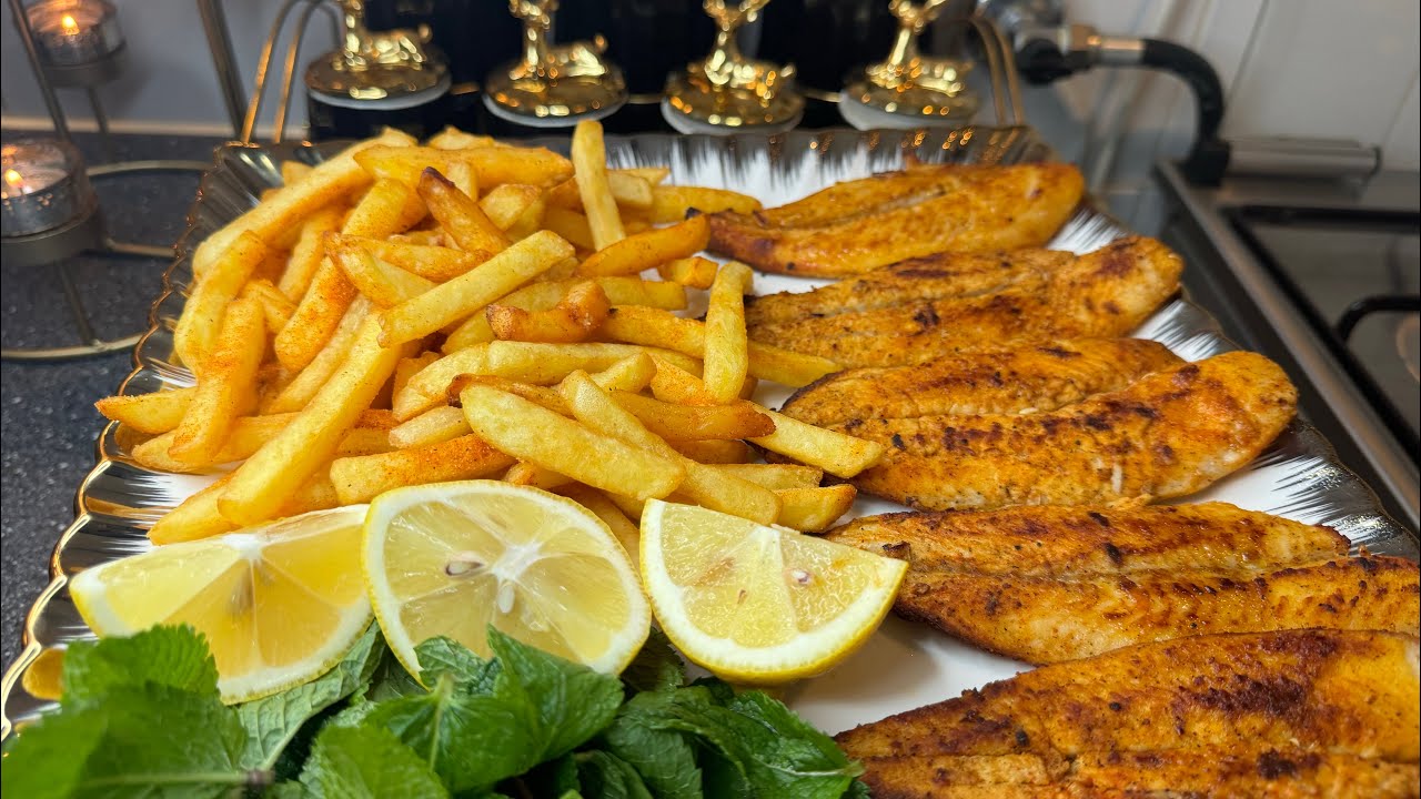 Fish and chips oven recipe/بهترین ماهی داشی 🐟🎣 - YouTube