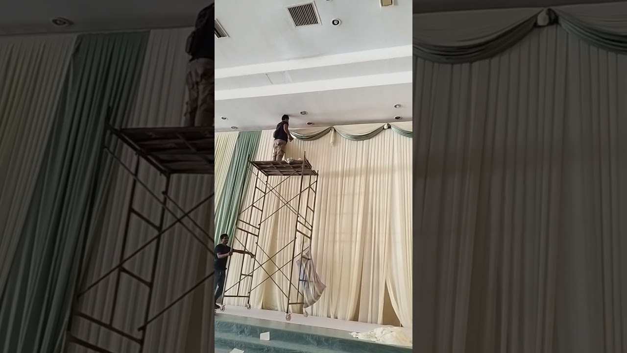 fabric decorations for stage 