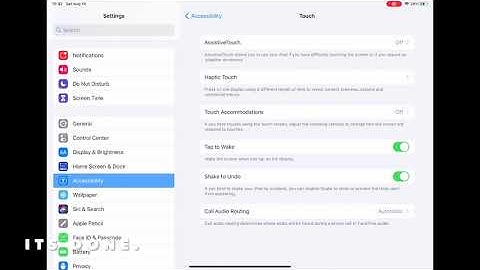 HOW TO ENABLE OR DISABLE TAP TO WAKE IN IPADOS 14.6