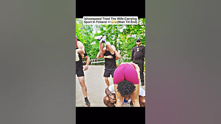 Speed tried the wife-carrying sport in Finland 😂😭😳 #ishowspeed #speed #speedclips