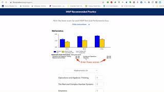 Setting NWEA MAP Practice scores for additional practice