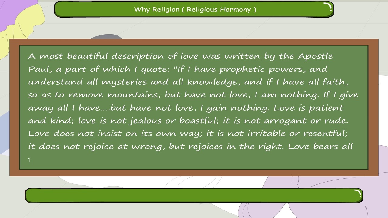 Why Religion (Religious Harmony) class-7