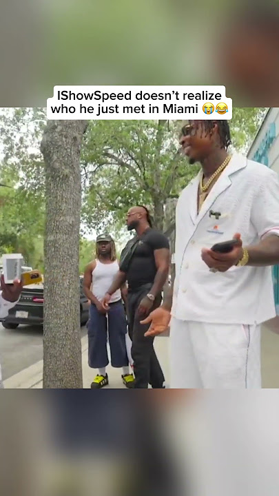IShowSpeed doesn’t realizewho he just met in Miami 😭😂