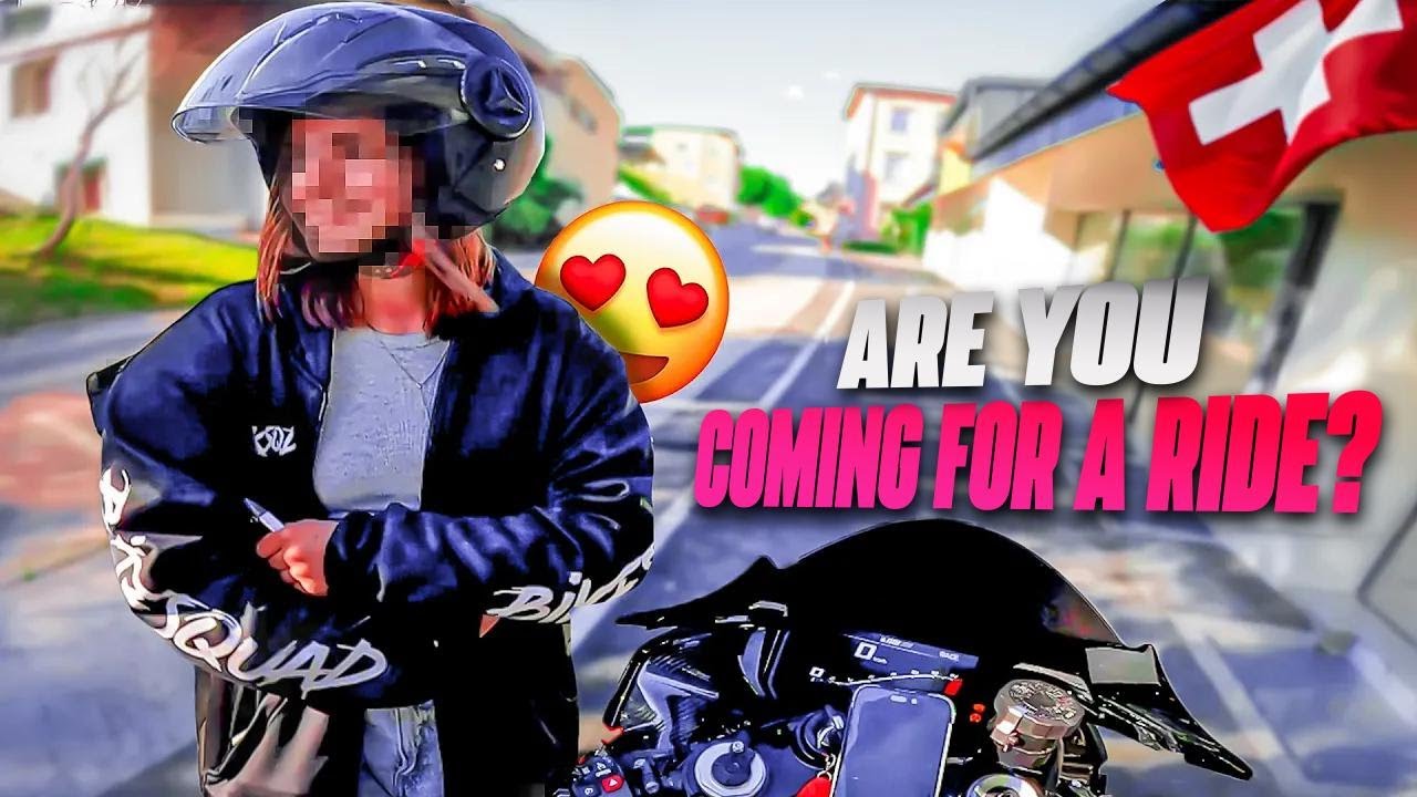 Stealing His Girlfriend Live... 😅🥰 S1000RR in Switzerland
