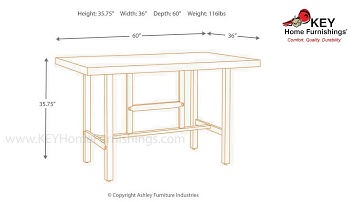 Ashley Kavara Counter Height Dining Room Table D469-13 | KEY Home