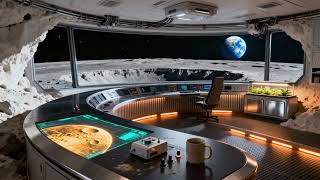 Moon Research Station Control Room Ambience | Futuristic Sci-Fi Soundscape