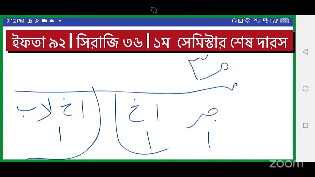 দারসুল ইফতা – ক্লাস নং ৯২ | সিরাজি ৩৬ | ২য় সেমিস্টার পরীক্ষার আগে শেষ দারস | ২৩ অক্টোবর ২০২৫