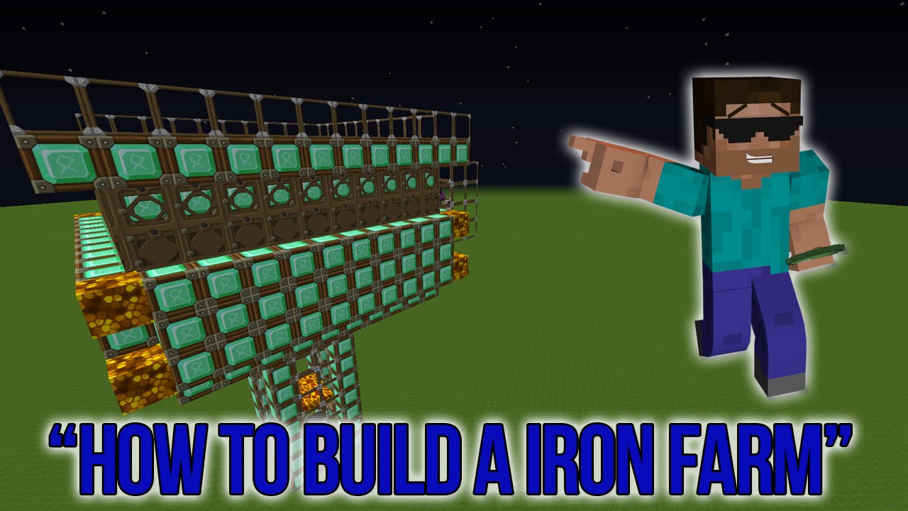 "How To Make a Simple Iron Farm [1.8]" (Skyblock,Survival,Factions,etc