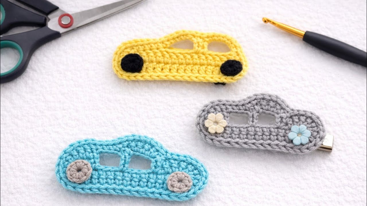 Crochet Car Applique Pattern | Small Crochet Project
