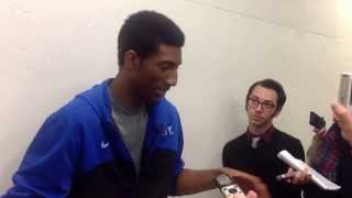 Marcus Lee on his injury during the game Kentucky vs Robert Morris post game interviews 11/17/2013