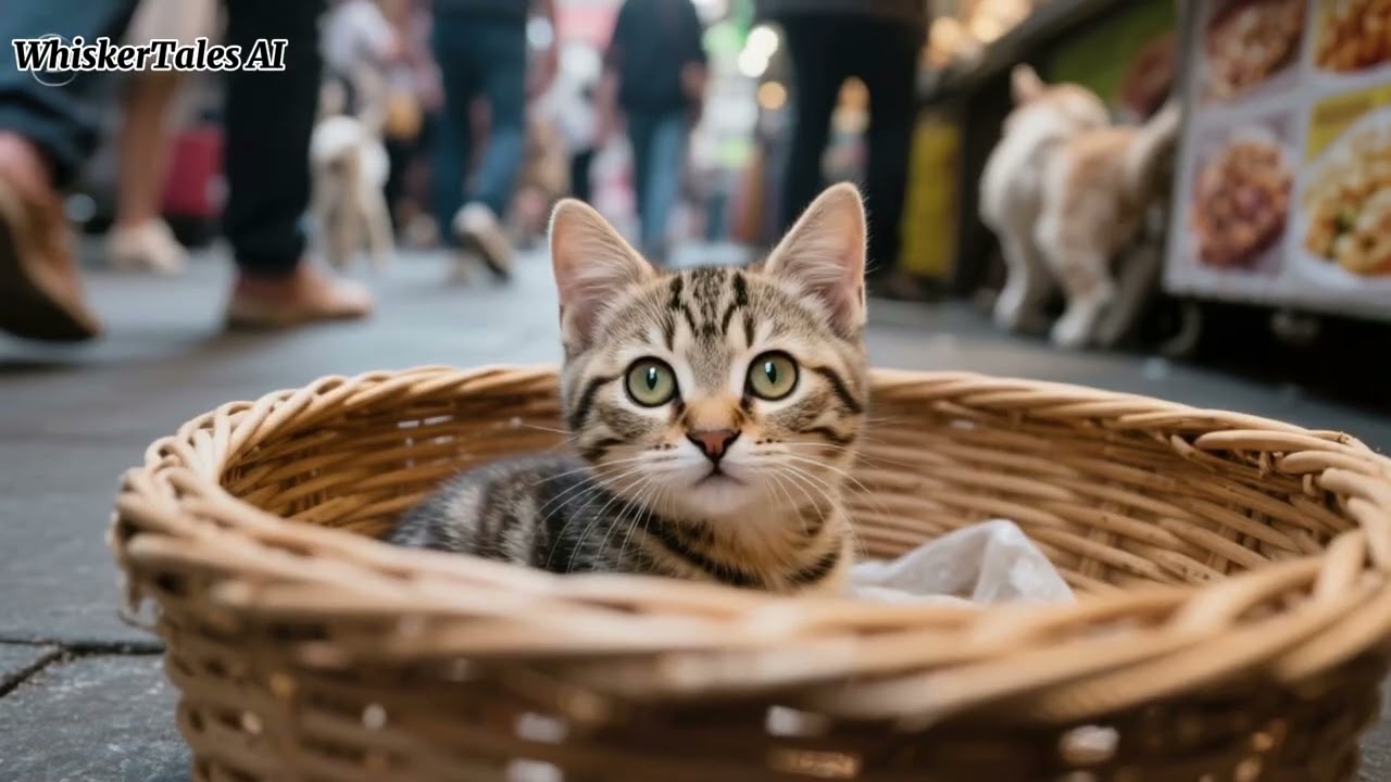 “This mother cat sells food all day… and still comes home smiling.” 😭😻❤️