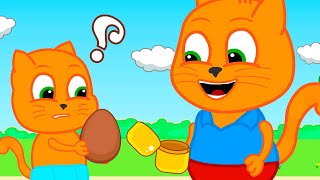 Cats Family in English  Chocolate Egg With Surprise Animation 13+