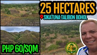 Lot for sale 25 hectares ideal for ECOTOURISM Sikatuna Talibon Bohol Philippines 60/sqm