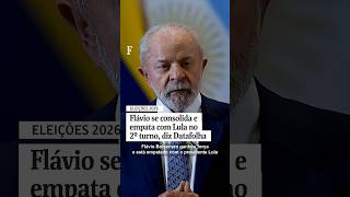 Eleições 2026: Flávio se consolida e empata com Lula no 2º turno, diz Datafolha