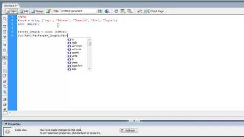 PHP tutorial tipe data array