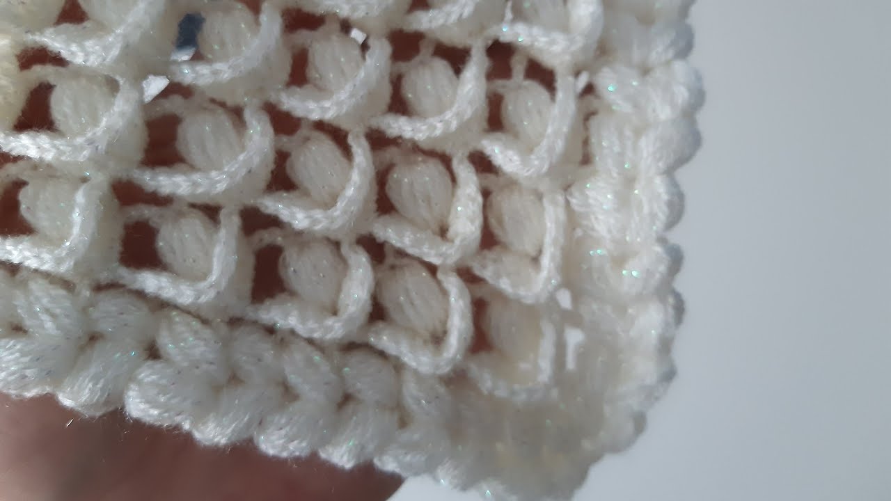 Tığ İşi Üç Boyutlu Bülbül Yuvası Şal Modeli