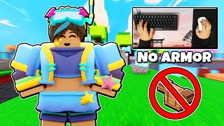Playing Axolotl Amy Kit With No Armor Until I Lose (Roblox Bedwars)