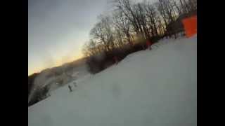 Skiing Strudel Slope At Appalachian Ski Mountain near Blowing Rock, North Carolina