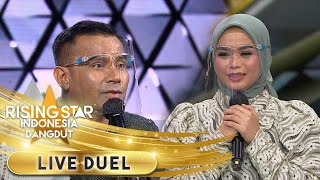 Cocok Banget Rezky Menyanyikan Lagu cinta Berawan   Duel  Rising Star Indonesia Dangdut