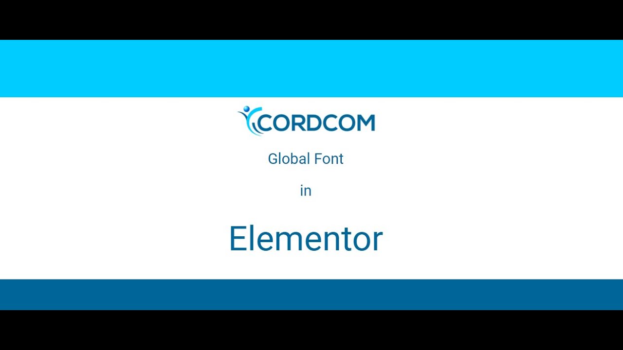 Global Font in Elementor - YouTube
