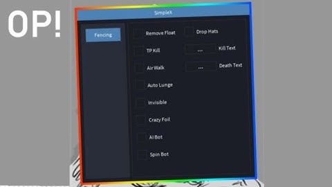 SimpleX GUI Script | Fencing | ROBLOX EXPLOITING