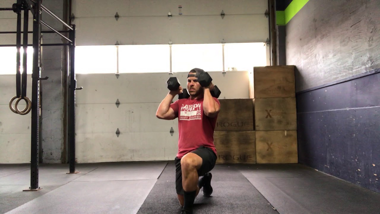 DB Front Rack Lunges YouTube