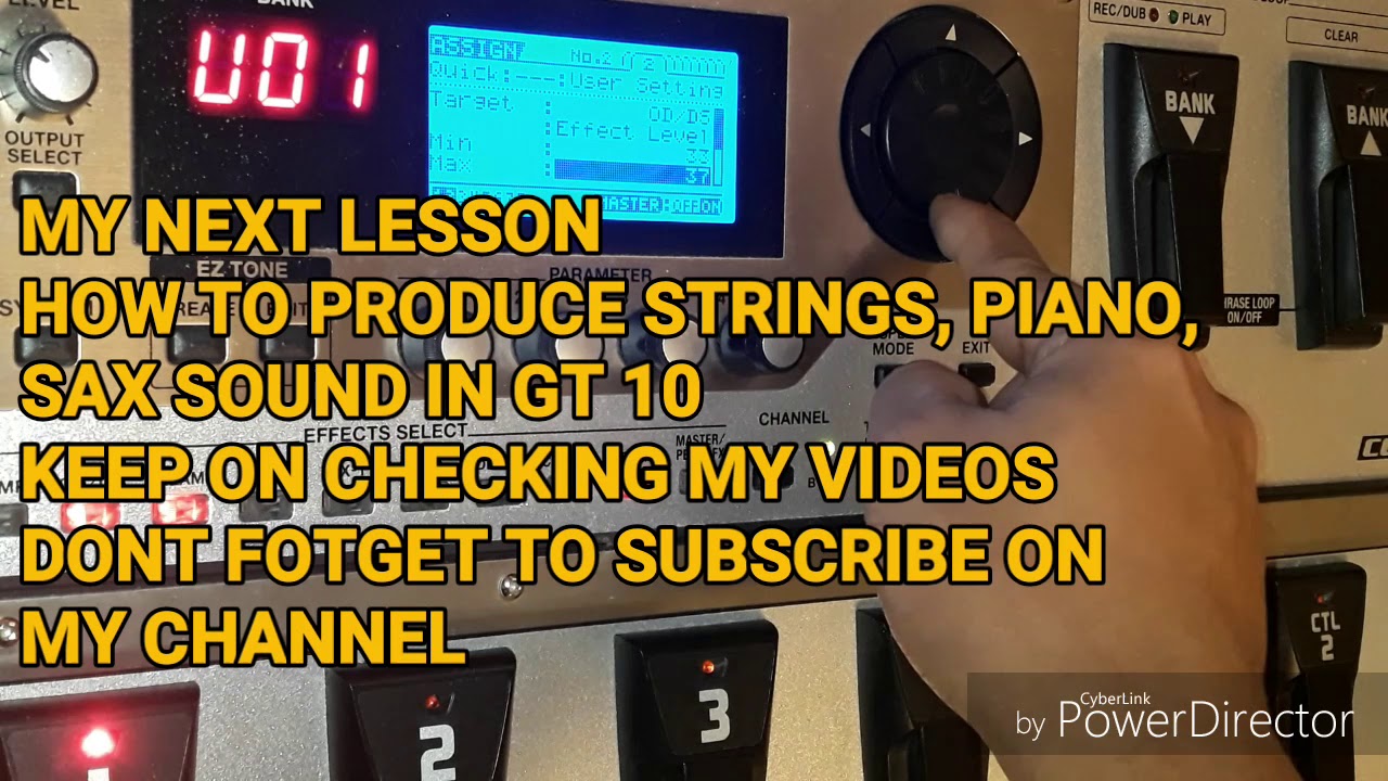 HOW TO USE BOSS GT10 MANUALLY 