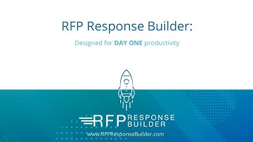 Welcome Video:  Overview for Getting Started with RFP Response Builder