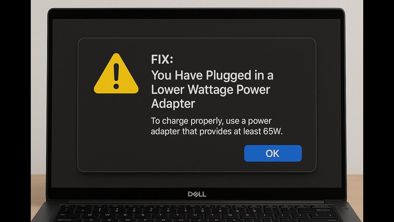 Fix: You Have Plugged in a Lower Wattage Power Adapter [USB-C Charging Warning 2025]