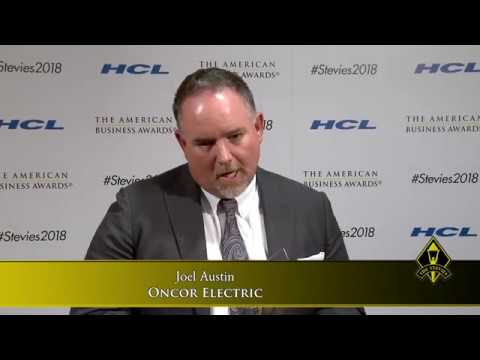 Oncor Electric, Joel Austin is a Stevie® Award Winner in The 2018 American Business Awards®