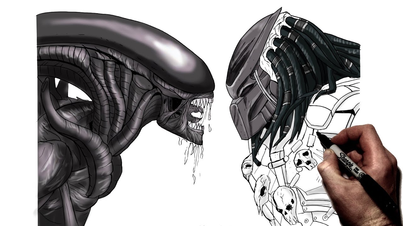 ALIEN vs PREDATOR | Set of 2 – Wil Shrike Art