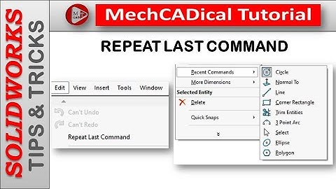 How to Use Repeat Last Command in SolidWorks - Sketch