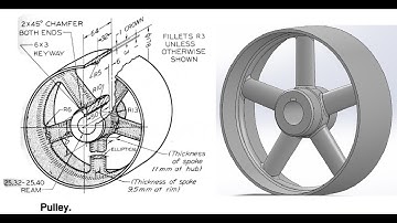Pulley in SolidWorks | SolidWorks tutorial | Part Design | Part No.#28