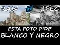 Edición completa en blanco y negro De una foto plana a una imagen con fuerza