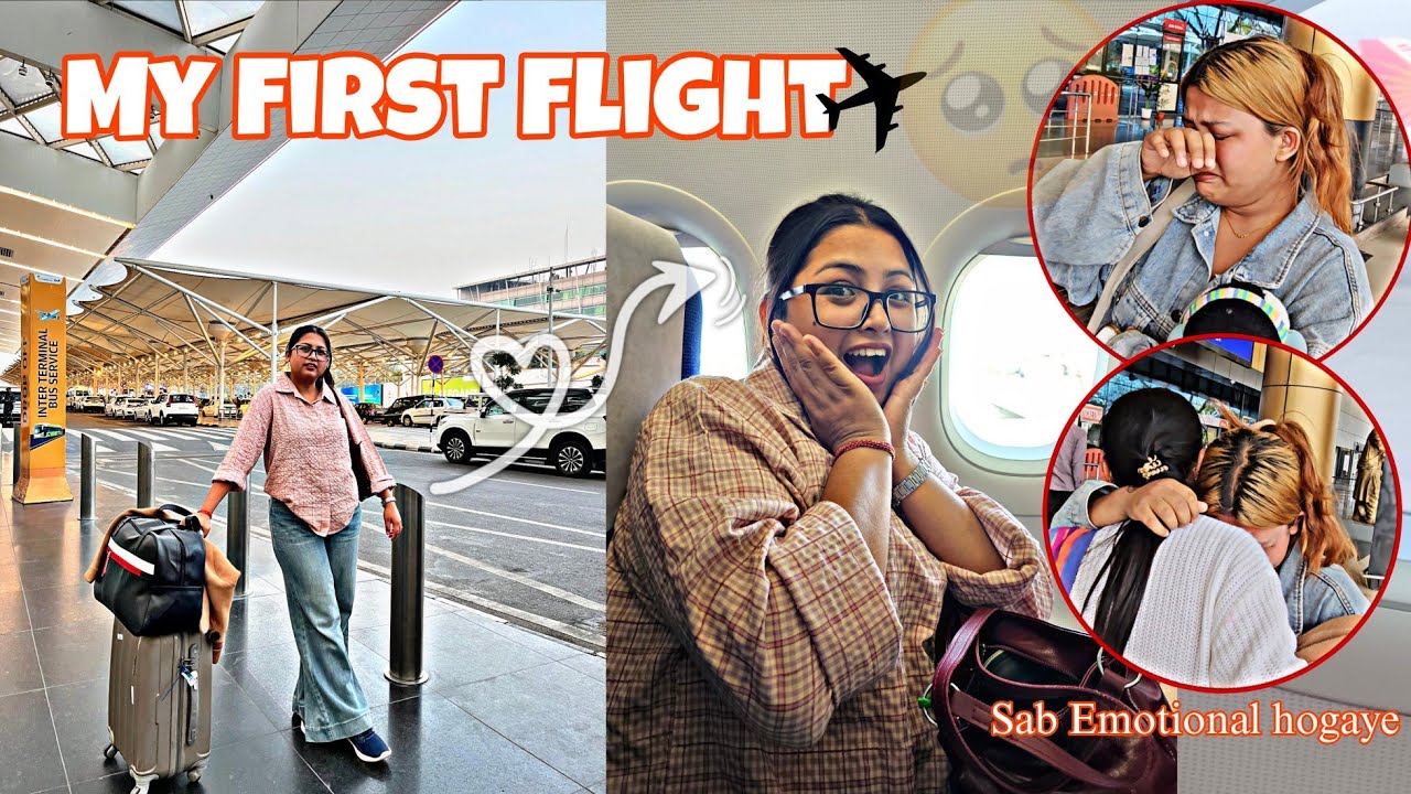 Mera Phela Flight Experience ✈️🥹 || Sab log kyu huwe Emotional 😢 #yumivlogs #