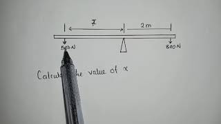 Physics-Principal of moment (find the value of x)