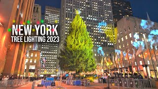 NYC Christmas 2023 ✨ Rockefeller Center Christmas Tree Lighting Preparation, 5th Avenue, Bryant Park