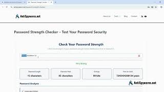 How to Create a Strong Password | Password Strength Checker Tool Tutorial